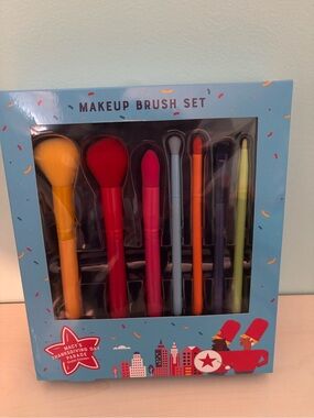 Colorful Makeup Brush Set - Multicolor